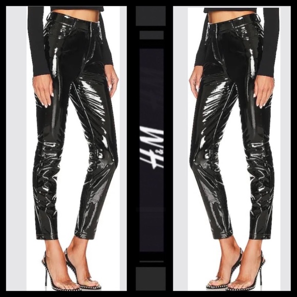 H&M Pants & Jumpsuits Hm High Shine Faux Patent Leather Pants